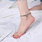 Women Summer Beach Leather Jewelry Anklets Sun Pendant Beads Charm  Foot Chain