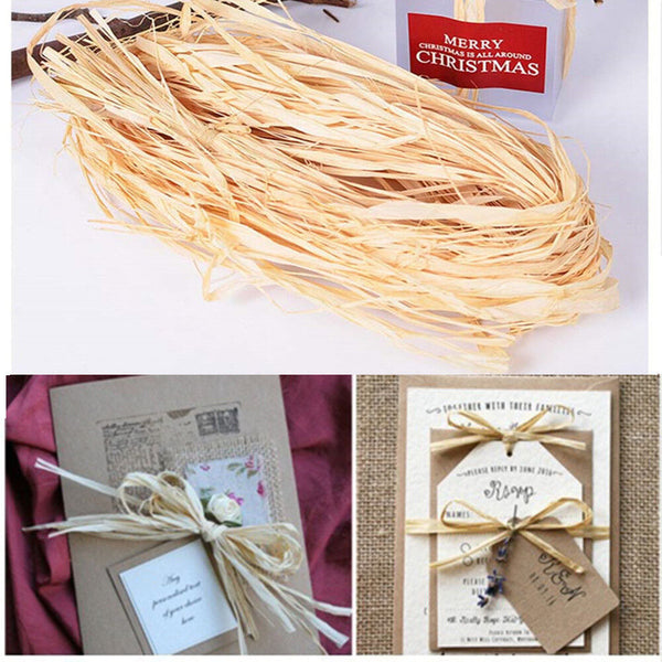 DIY crafts Scrapbooking Dry Straw Pape Raffia Ribbon Wrapping Supplies Packing