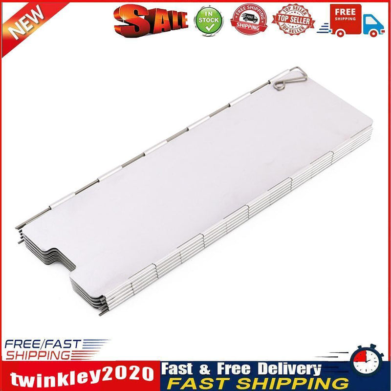 Camping Aluminium Alloy Foldable Stove Windshield with Pin (14pcs Plates) Newly