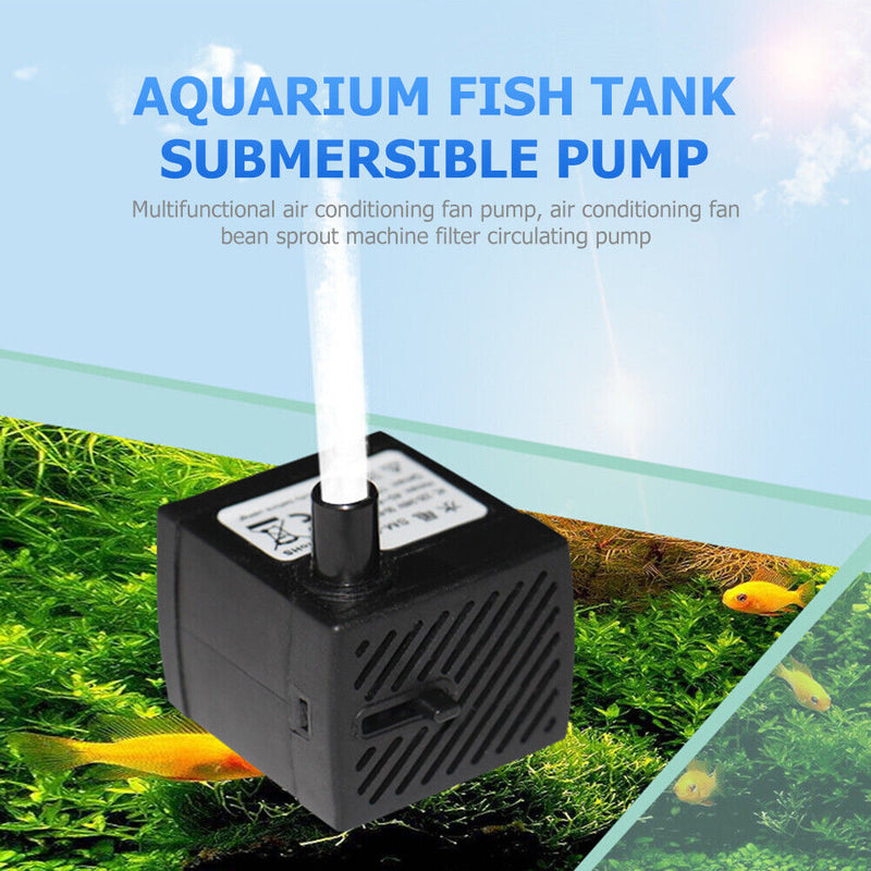 350L/H 5W 4 LED Colorful Light Submersible Aquarium Water Pump for Pond Fount