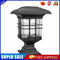 #A Waterproof Solar Pillar Light Garden Post Cap LED Fence Lamp (Warm Light)