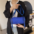 Diamond Lattice Leather Cylinder Pillow Bag for Women Shoulder Messenger Handbag
