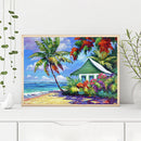 5D DIY Diamond Painting Kits Seaside House Full Square Drill Wall Decor Art S