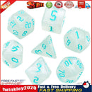 7pcs Multifaceted Dice Set Color-Changing D4 D6 D8 D10 D12 D20 TRPG (Blue) Newly