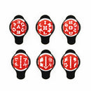 7pcs Golf Ball Liner Drawing Alignment Marker Golf Training Aids (Red) Newly