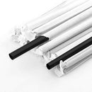 Drinking Straws Stripe Colourful Plastic Drinking Straws (250 Pack Black) Newly