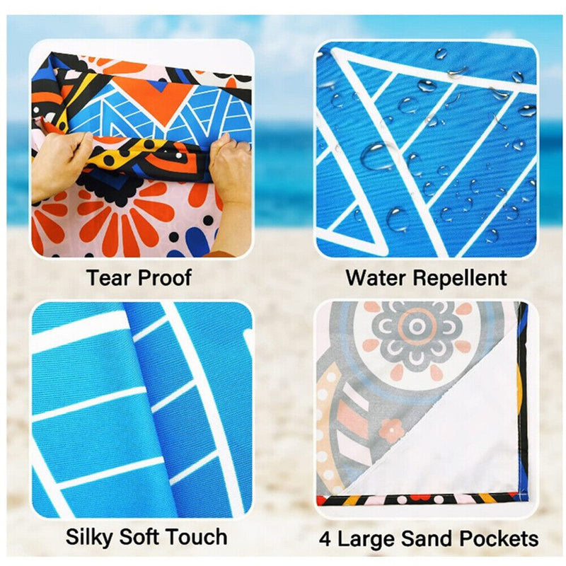 Waterproof Beach BBQ Blanket Outdoor Picnic Camping Playing Mat (Mandala) Newly