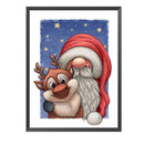 Full Cross Stitch 11CT Gnome Deer Stamped Embroidery DIY Needlework Kits Crafts