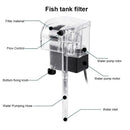 3 in 1 Small Fish Tank Filter External Submersible Oxygen Pump (EU Round) Newly