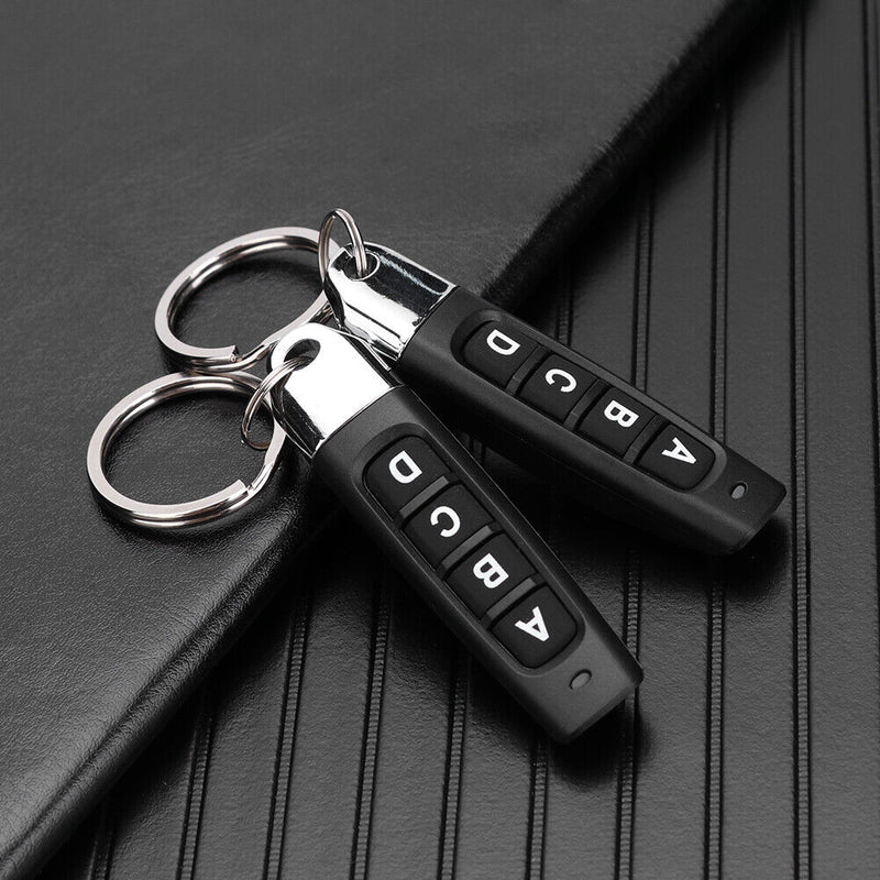ABCD 433MHz Remote Control Garage Door Electric Gate Clone Key Fob (2pcs)