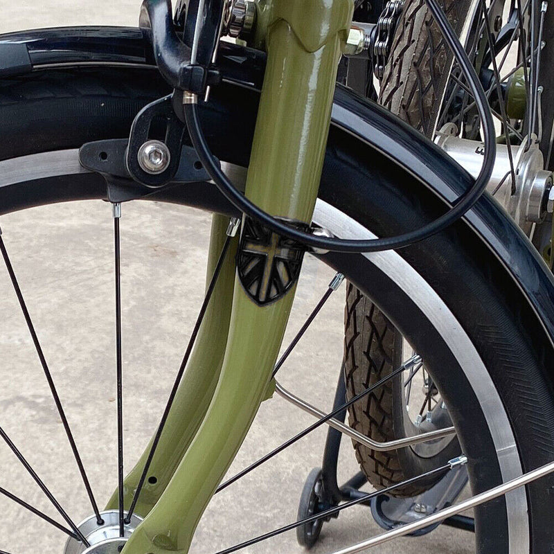 Bicycle Front Fork Protection Brake Line Protector for Brompton (Black)