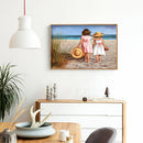 Diamond Painting 5D DIY Beach Girl Hat Full Round Drill Picture