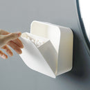 Waterproof Wall Mounted Cosmetic Cotton Swab Paper Box with Cover Dust-Proo