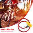 Metal Bicycle Lock Universal MTB Road Bike Anti Theft Security Lock (Red)