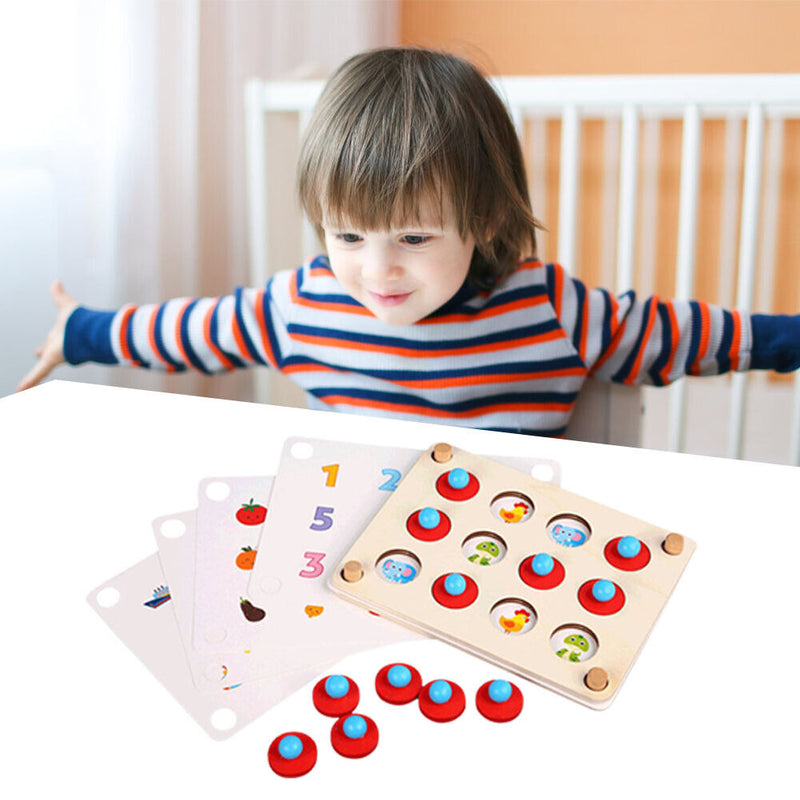 Funny Training Kids Wooden Memory Game Chess Educational Children Cognize Toys