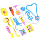 15pcs Children Doctor Pretend Play Set Portable Suitcase Medical Tool(Blue)