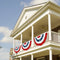 USA Bunting Flag Pleated Fan Resistant Polyester Banner for Independence Da