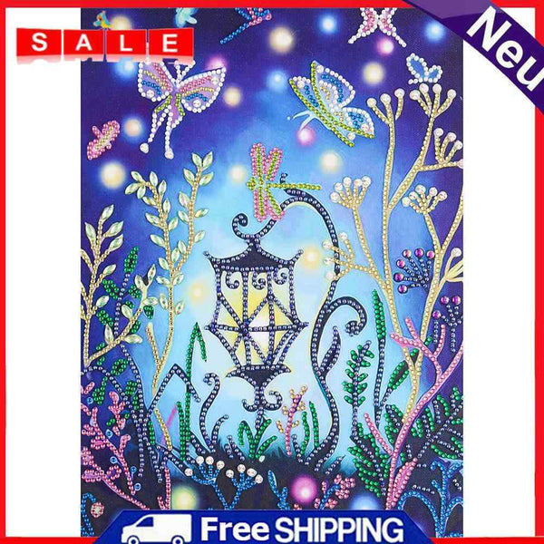 5D DIY Partial Special Shaped Drill Diamond Painting Luminous Lamp Handmade Gift