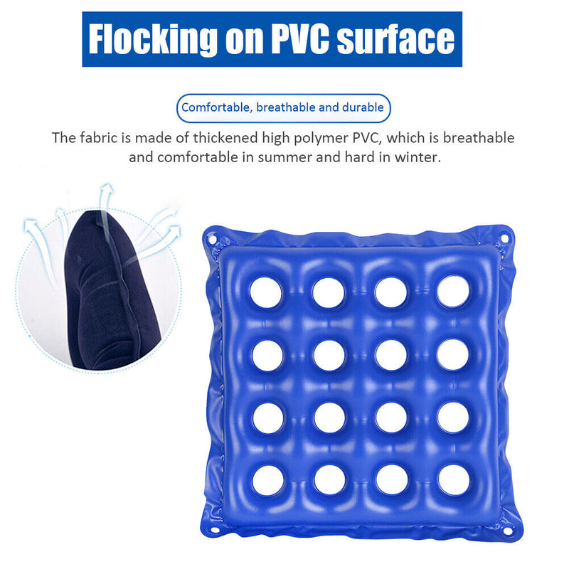 Wheelchair Cushion Inflatable Elderly Anti Bedsore Chair Mat Pad (Blue) Newly