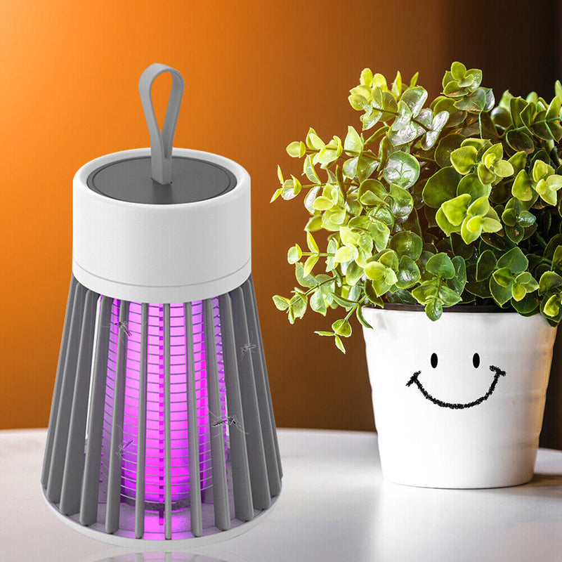 Electric Mosquito Killer Lamp LED Light Home Fly Bug Insect Trap (USB Grey)
