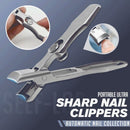 Ultra Sharp Nail Clippers Steel Wide Jaw Opening Anti Splash Portable S2H2