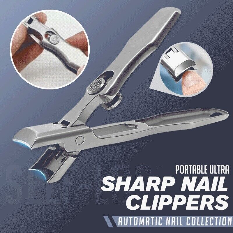 Ultra Sharp Nail Clippers Steel Wide Jaw Opening Anti Splash Portable S2H2