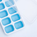 14 Grid Ice Cube Tray Mold DIY Popsicle Ice Cube Freezer with Cover (Blue)