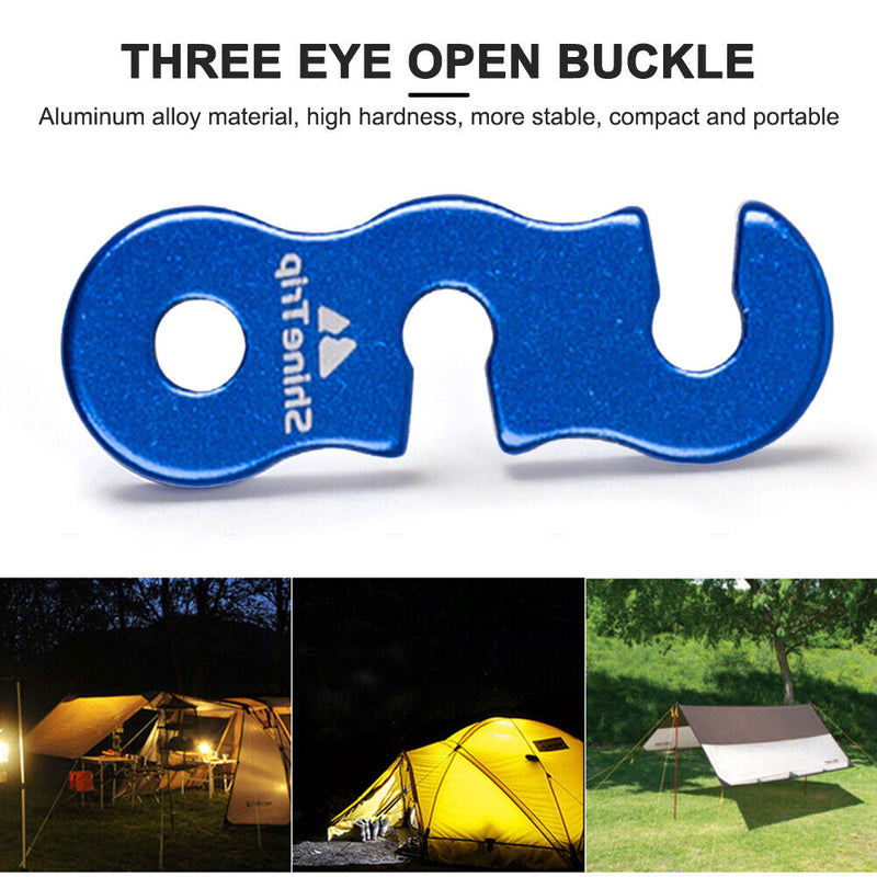 ShineTrip 10pcs Camping Tent Cord Wind Rope Buckle Aluminum Tensioners Fasten