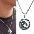 Steel WOLVES NECKLACE FASHION Pirate Amulet Necklace Best B1W6 Gift Z3R1 W4E4