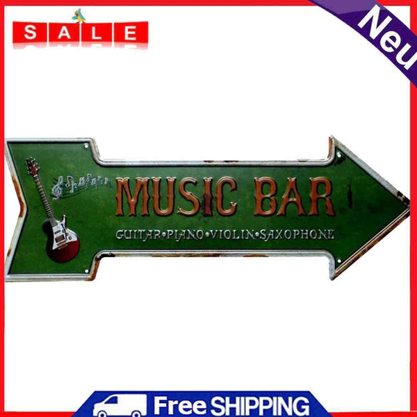 Home Weatherproof Retro Chic Arrowhead Sign Iron Painting Wall Drawing Templates