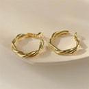 Punk Twist-shaped Earrings Round Hoop Earrings Circle Earrings Drop Dangle Stud