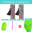 2pcs DIY Diamond Painting Leather Bookmark Mandala Tassel Crafts (FQY037)