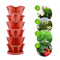 Strawberry Planter Pot Stackable Flowerpots Plants Seedling Holder (Red) Newly