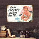 Weatherproof Retro Person Sign Iron Painting Wall Drawing Templates (1)