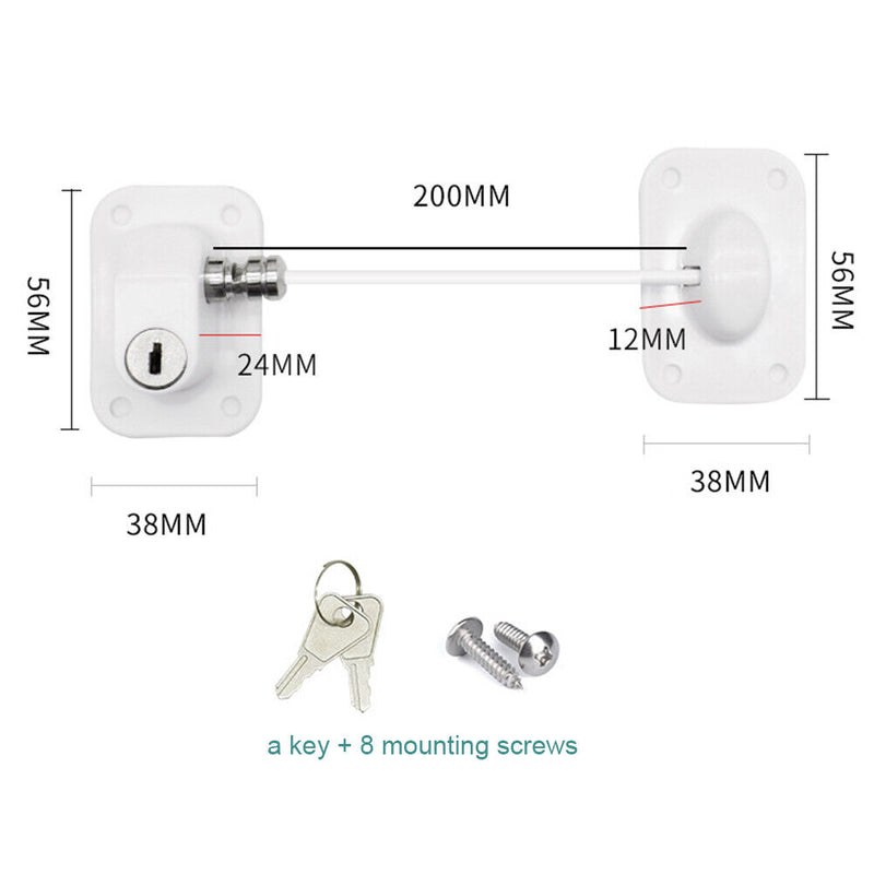 Baby Infant Safety Furniture Window Limiter Home Closet Wardrobe Door Lock To