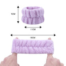 2pcs Absorbent Sweatband Flannel Waterproof for Washing Face (Light Pink)