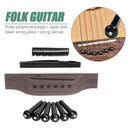 Portable 6-String Guitar Bridge Pins Saddle Nut Set Acoustic Guitar Accessories