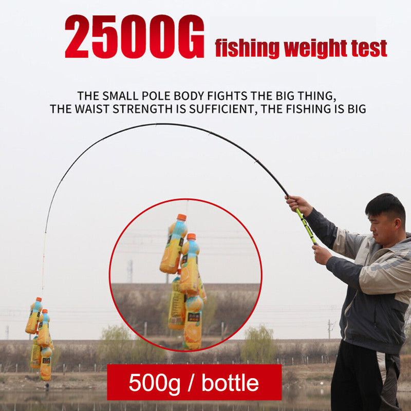 Telescopic Fishing Rod Spinning Fly Carp Feeder Hard Portable 1.8-3.0m Poles