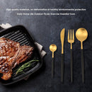 5pcs Portable Travel Tableware Bag with Stainless Steel Picnic Fork Spoon K