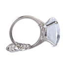 White Love Super Big Diamond Ring Keychain For Your Lover Romantic Gift
