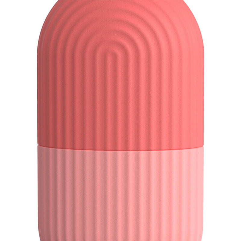 Skin Care Beauty Tool Silicone Ice Cube Tray Massager Face Roller (Pink) Newly