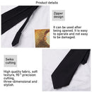Smooth Clothing Accessories Black Clip On Necktie Tie Ties Narrow Neck