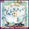 Frameless Oil Paint By Numbers DIY Classical Bathtub Picture Craft Kit for