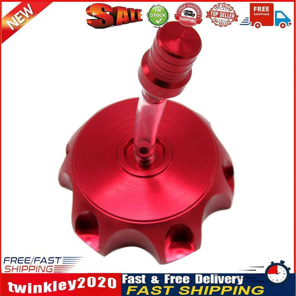 CNC Aluminum Gas Fuel Petrol Tank Cap for Dirt/Pit Bike ATV Quad (Red) Newly