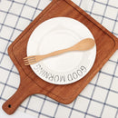 Creative Wooden Double Side Fork Spoon Together Wooden Personalized Tableware