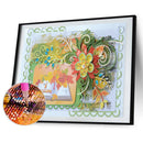 Flower Grass Partial Drill Special Shape Rhinestone Drawing Kits for Bedroom
