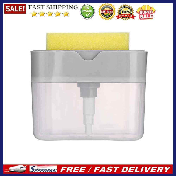 2 in 1 Automatic Soap Dispenser Hand Press Liquid Soap Pump for Kitchen Bathr