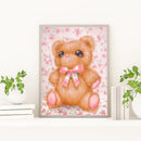DIY Diamond Painting Kits Full Round Drill Pink Bear Mosaic Wall Home Decor