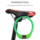 Bicycle Locks 4 Digit Password MTB Road Bike Security Cable Lock (Green) Newly