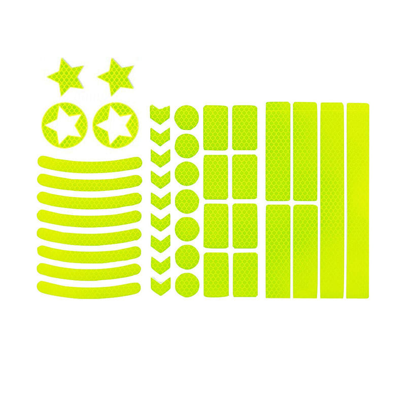 Reflective Stickers Kit Reflector Decals for Motorcycle Helmet Bike Strolle